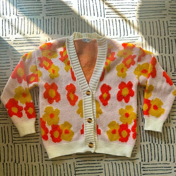 Miss Sparkling Sweaters - Women’s Miss Sparkling retro floral cardigan